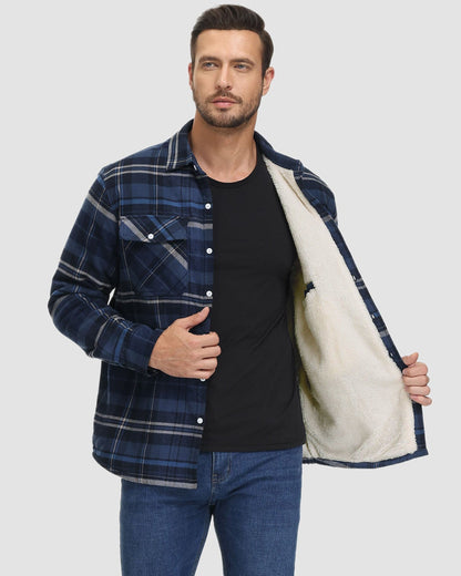 Olivera Martin | Ciepła pikowana koszula typu overshirt