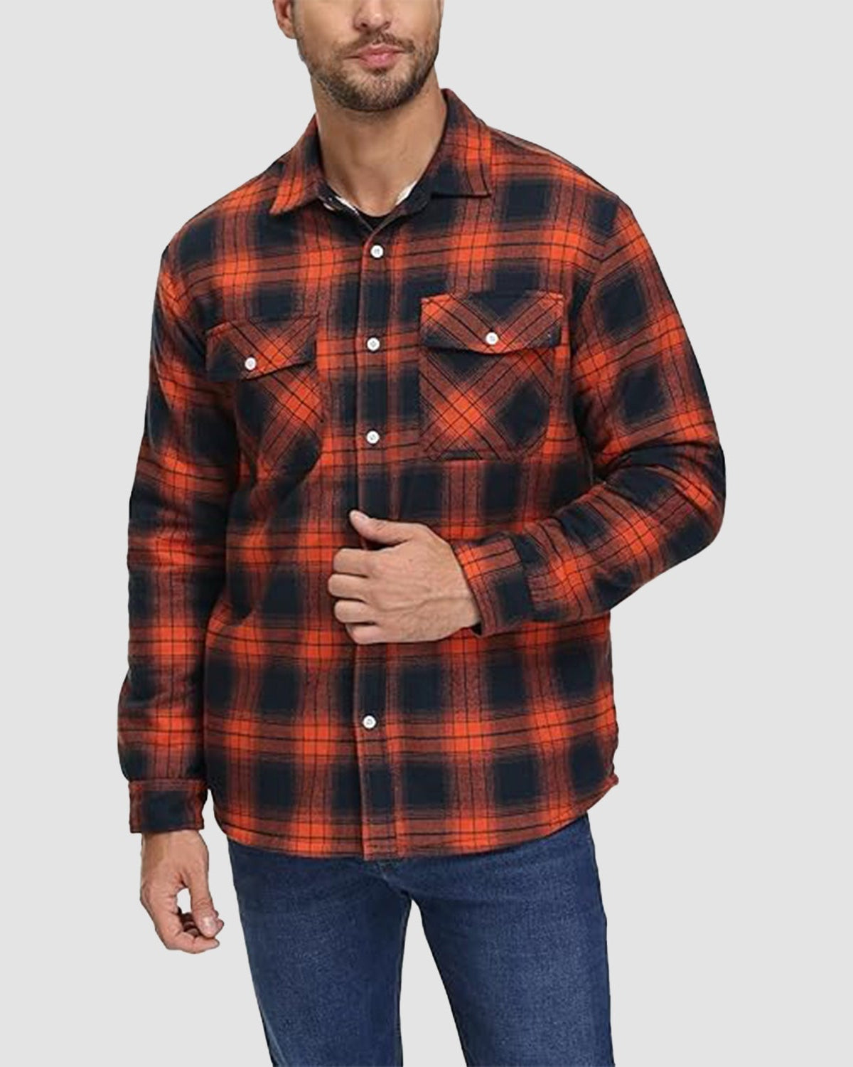 Olivera Martin | Ciepła pikowana koszula typu overshirt