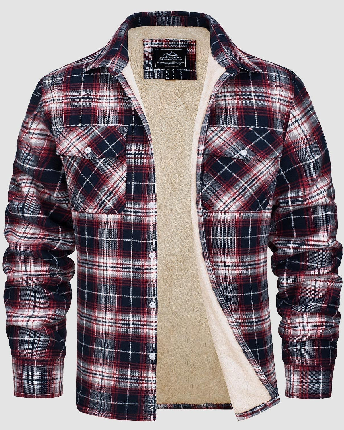 Olivera Martin | Ciepła pikowana koszula typu overshirt